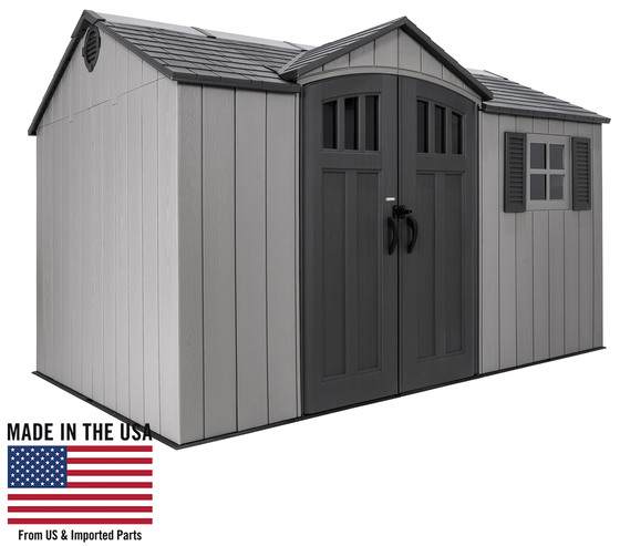 Lifetime 12x8 Plastic Storage Shed Kit - Proudly made in USA
