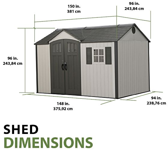 Lifetime 60223 Shed Dimensions
