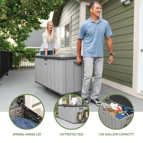 Lifetime Sheds 150 Gallon Deck Box Additional Features & Benefits