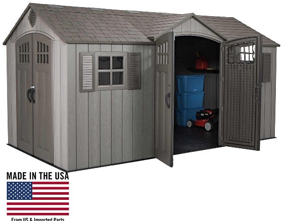 Introducing the Lifetime 15x8 Rough Cut Shed Kit w/ Double Doors