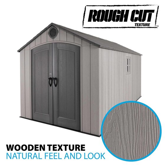  Lifetime 8x15 Plastic Shed Kit - Rough Cut Wall Texture