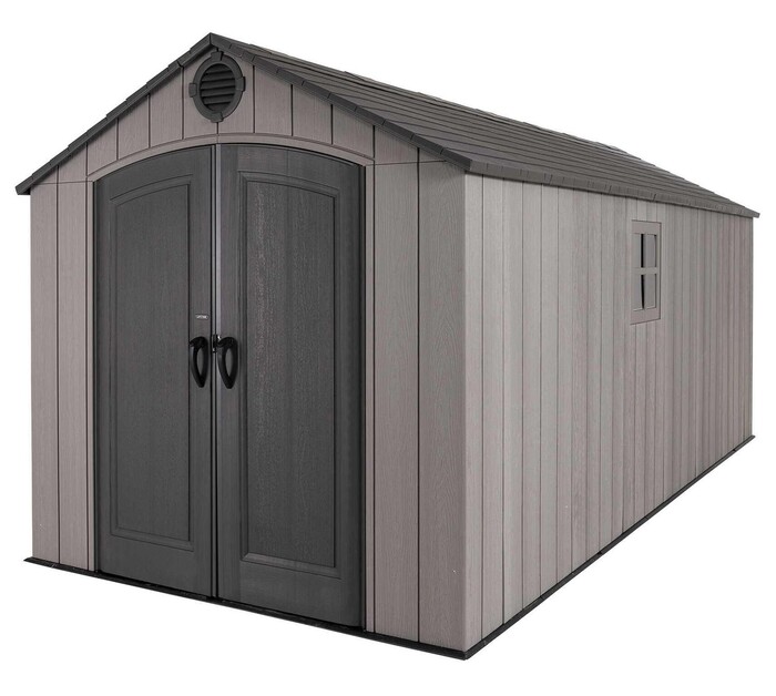 Lifetime 8x17.5 Plastic Shed Kit - Rough Cut Texture