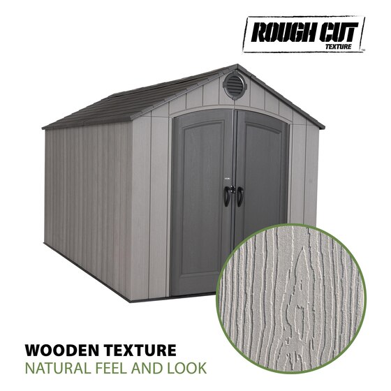 Lifetime 8x12.5 Rough Cut Natural Wooden Wall Texture