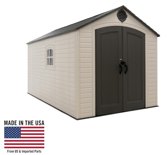 Lifetime 8x12.5 Outdoor Plastic Shed Kit- Proudly made in USA