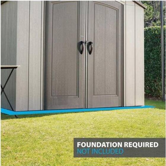 Lifetime 8x17.5 Shed Foundation is Required Not Included