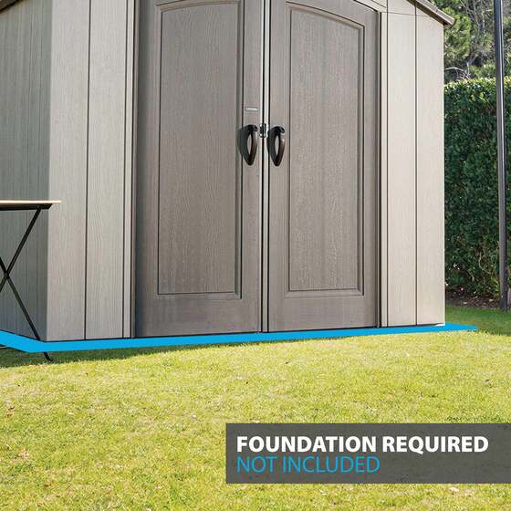 Wooden decking or concrete slab foundation is required (not included)