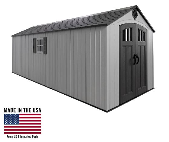 Introducing The Lifetime 8x20 Outdoor Storage Shed w/ Ridge Skylights