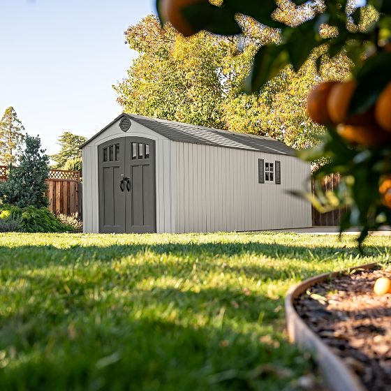 Make the most of your outdoor space with the Lifetime 8x20 Outdoor Storage Shed- where strength meets style, and organization meets durability.