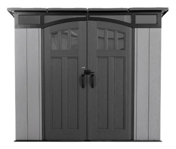 Convenient wide double doors offer quick and easy access to the shed interior.