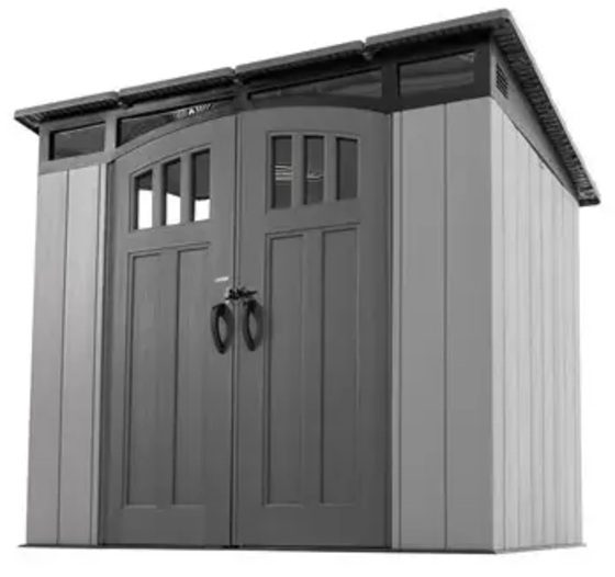Lifetime 8x5 Compact Modern Shed delivers a smart, space-saving storage solution