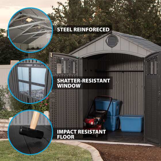 Steel Reinforced Plastic Walls with Steel A-Frame Trusses