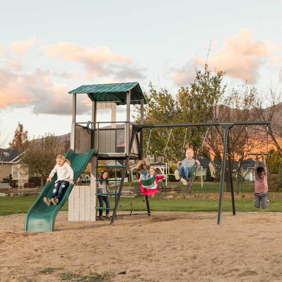 Lifetime Adventure Clubhouse Metal Swing Set  91135