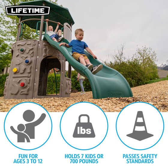 Recommended for ages 3-12, supports up to 700 lbs, and meets required safety standards.