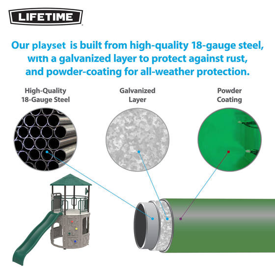 Made of high-quality 18-gauge powder-coated galvanized steel for strength and durability and long use.