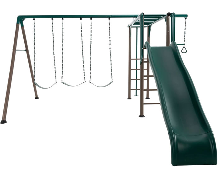 Lifetime Monkey Bar Swing Set Playground - Earthtone