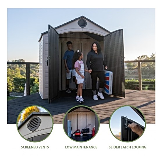 Lifetime 8x5 Outdoor Shed Features Low Maintenance