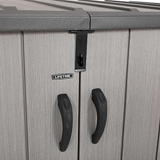 Lockable Doors - External latching mechanism for added security (padlock sold separately).