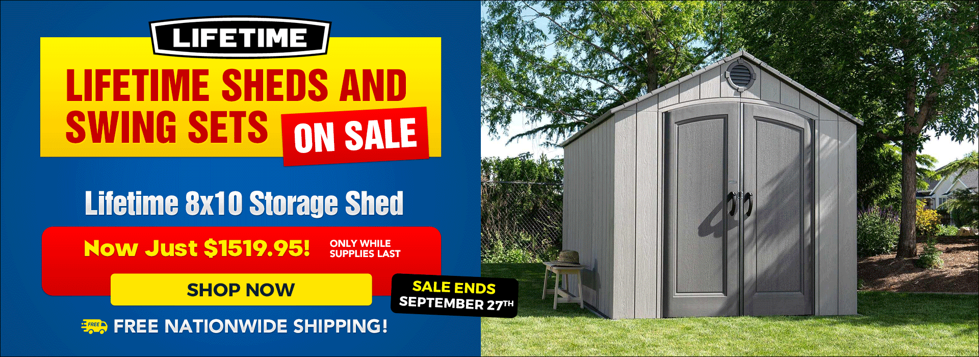 Lifetime Sheds Bonus Shelf Sale