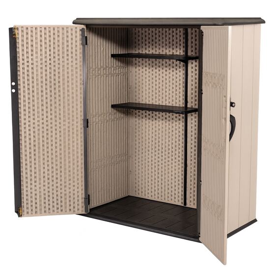 Lifetime Vertical Plastic Shed Door Wide Open