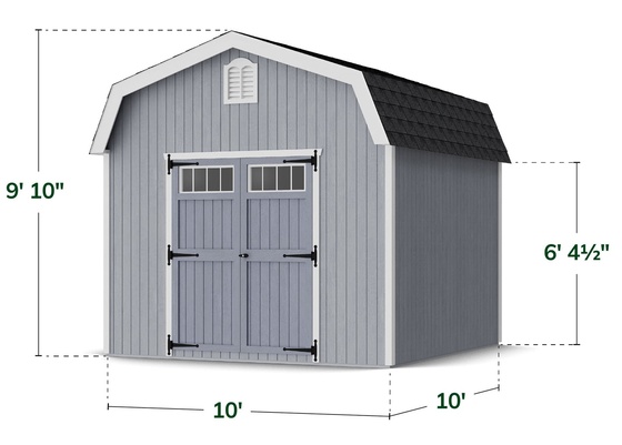 Little Cottage 10x10 Colonial Woodbury Wood Shed.