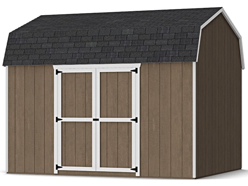 Little Cottage Co. 10x12 Value Gambrel 6' Barn Shed w/ Side Entry