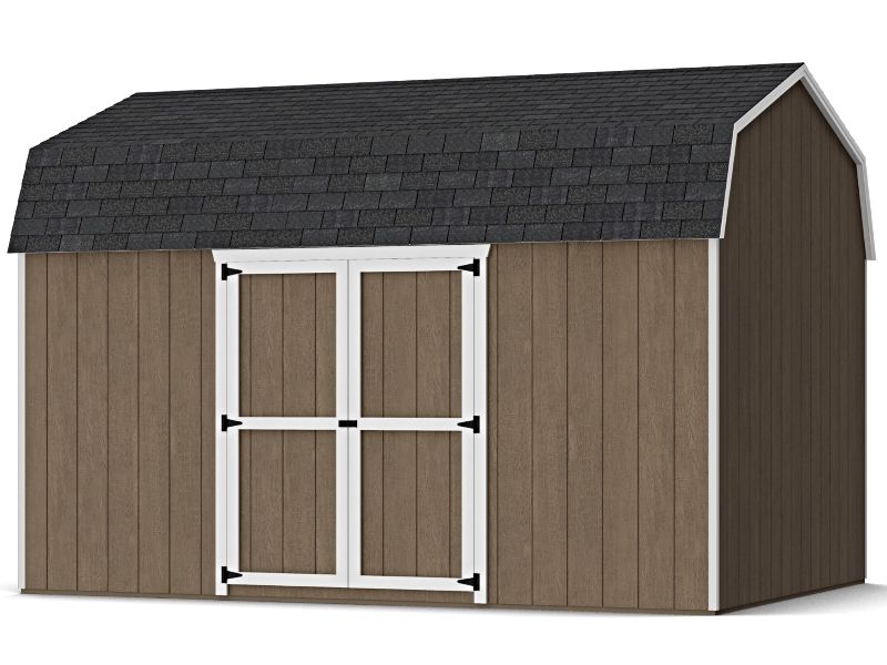 Little Cottage Co. 10x14 Value Gambrel 6' Barn Shed w/ Side Entry