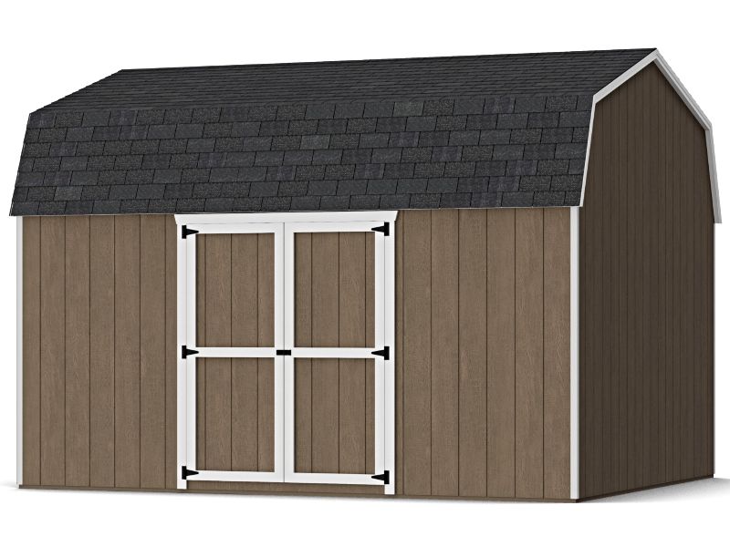 Little Cottage Co. 12x14 Value Gambrel 6' Barn Shed w/ Side Entry Little Cottage Co. 12x14 Value Gambrel 6' Barn Shed w/ Side Entry