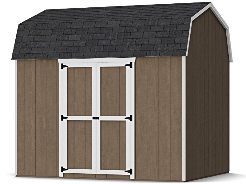 Little Cottage Co. 8x10 Value Gambrel 6' Barn Shed w/ Side Entry Little Cottage Co. 8x10 Value Gambrel 6' Barn Shed w/ Side Entry