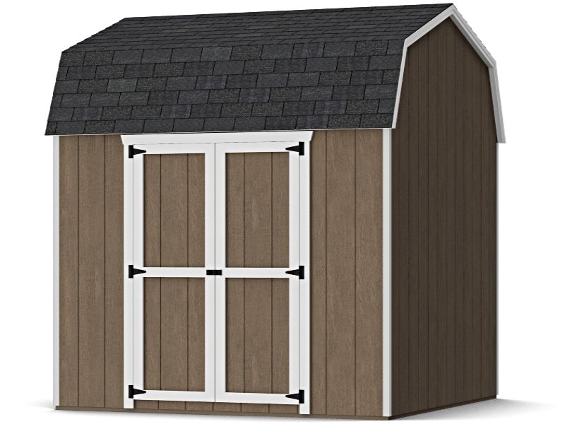 Little Cottage Co. 8x8 Value Gambrel 6' Barn Shed w/ Side Entry Little Cottage Co. 8x8 Value Gambrel 6' Barn Shed w/ Side Entry