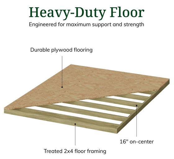 Little Cottage Colonial Woodbury Shed - Floor Option