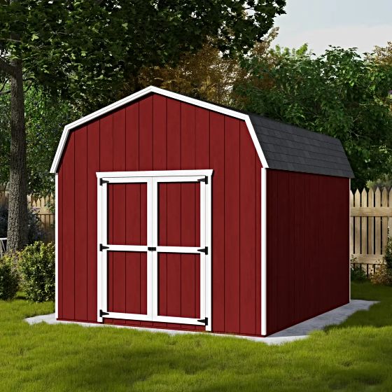 The Little Cottage Co. Value Gambrel Barns are thoughtfully crafted to offer an ideal storage solution for any outdoor space. Designed to maximize storage while maintaining a classic, timeless look, these sheds are built to enhance your property and meet your needs. Proudly crafted in the USA!