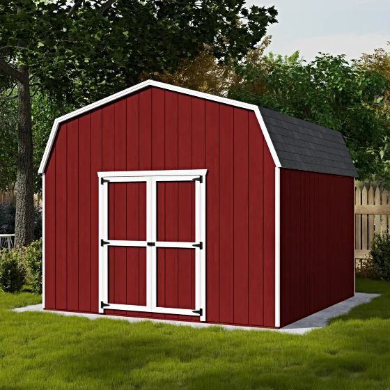 The Little Cottage Co. Value Gambrel Barns are thoughtfully crafted to offer an ideal storage solution for any outdoor space. Designed to maximize storage while maintaining a classic, timeless look, these sheds are built to enhance your property and meet your needs. Proudly crafted in the USA!