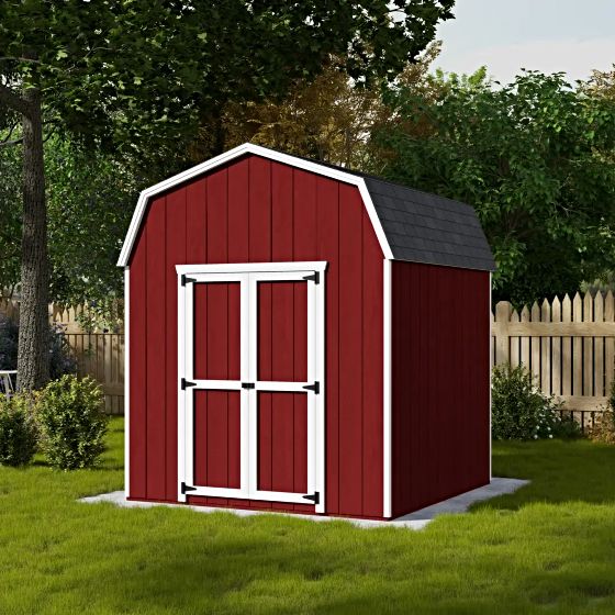 The Little Cottage Co. Value Gambrel Barns are thoughtfully crafted to offer an ideal storage solution for any outdoor space. Designed to maximize storage while maintaining a classic, timeless look, these sheds are built to enhance your property and meet your needs. Proudly crafted in the USA!