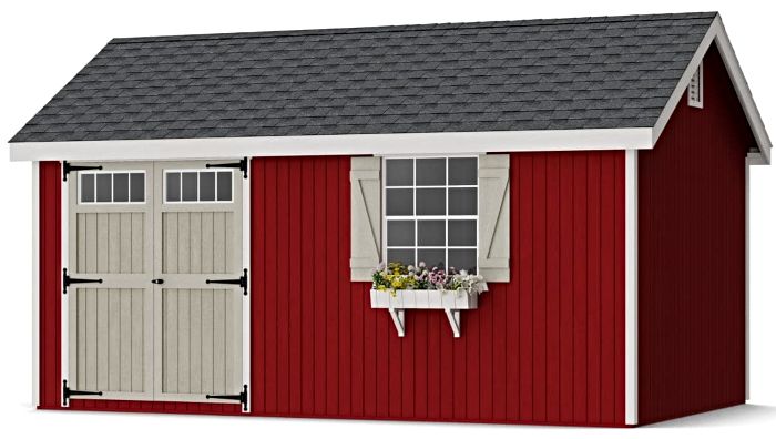 Little Cottage Co. 10x16 Colonial Pinehurst Wood Shed Kit