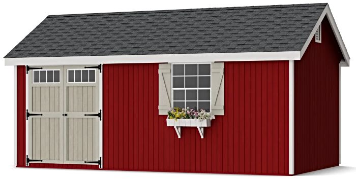 Little Cottage Co. 10x18 Colonial Pinehurst Wood Shed Kit