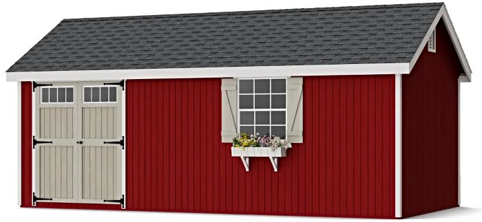 Little Cottage Co. 10x20 Colonial Pinehurst Wood Shed Kit