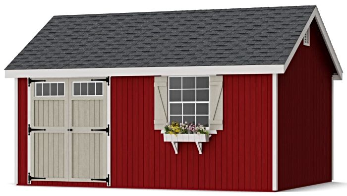 Little Cottage Co. 12x16 Colonial Pinehurst Wood Shed Kit