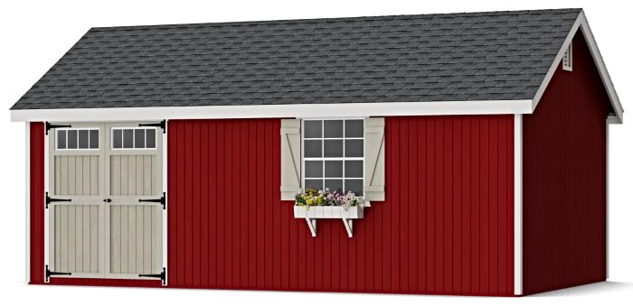 Little Cottage Co. 12x20 Colonial Pinehurst Wood Shed Kit