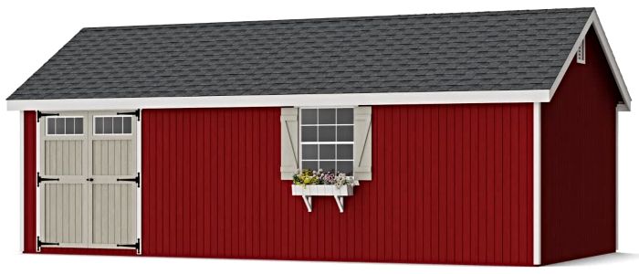 Little Cottage Co. 12x24 Colonial Pinehurst Wood Shed Kit