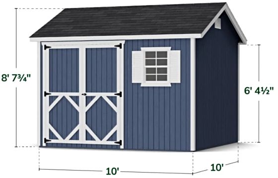 Classic Workshop Shed - Measurements
