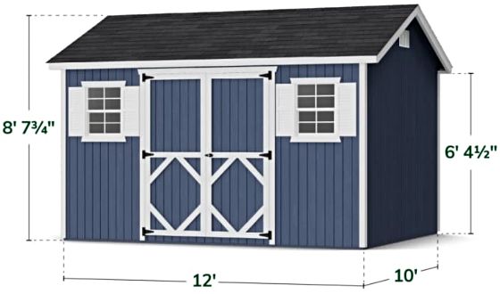 Classic Workshop Shed - Measurements