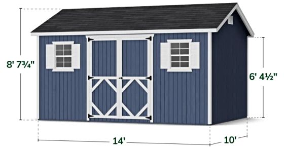 Classic Workshop Shed - Measurements