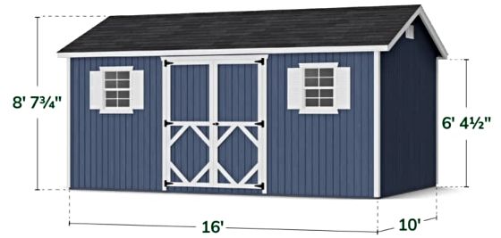 Classic Workshop Shed - Measurements