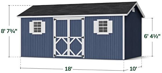 Classic Workshop Shed - Measurements
