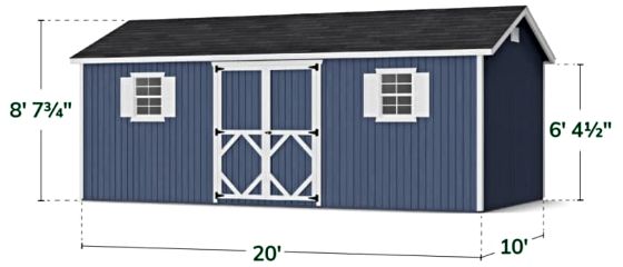 Classic Workshop Shed - Measurements