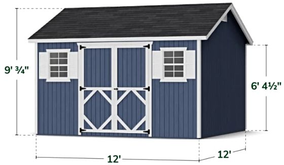 Classic Workshop Shed - Measurements