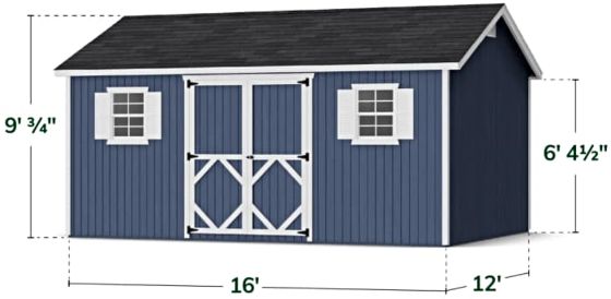 Classic Workshop Shed - Measurements