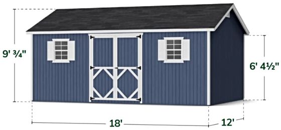 Classic Workshop Shed - Measurements