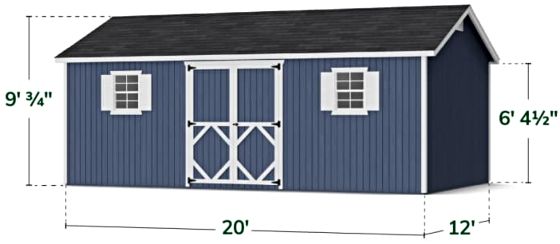 Classic Workshop Shed - Measurements