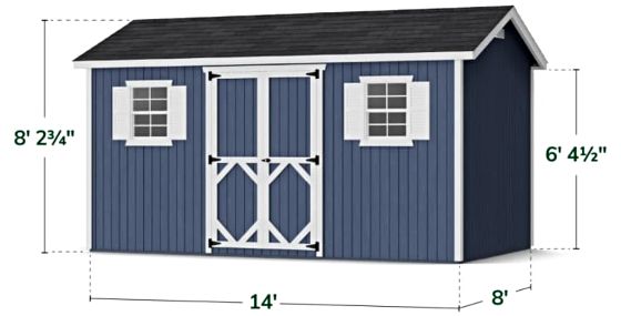 Classic Workshop Shed - Measurements